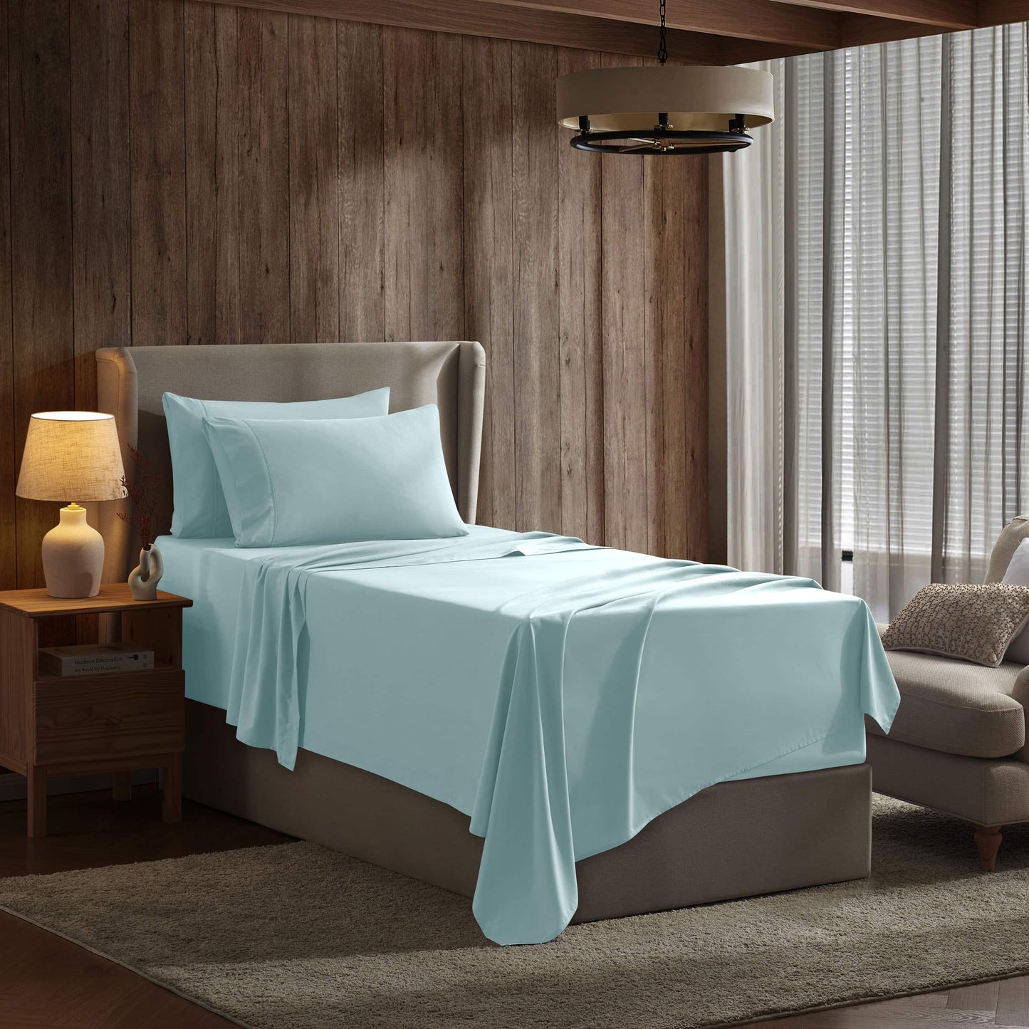 Extra Deep Pocket Microfiber Bed Sheet Set - Blue Collection