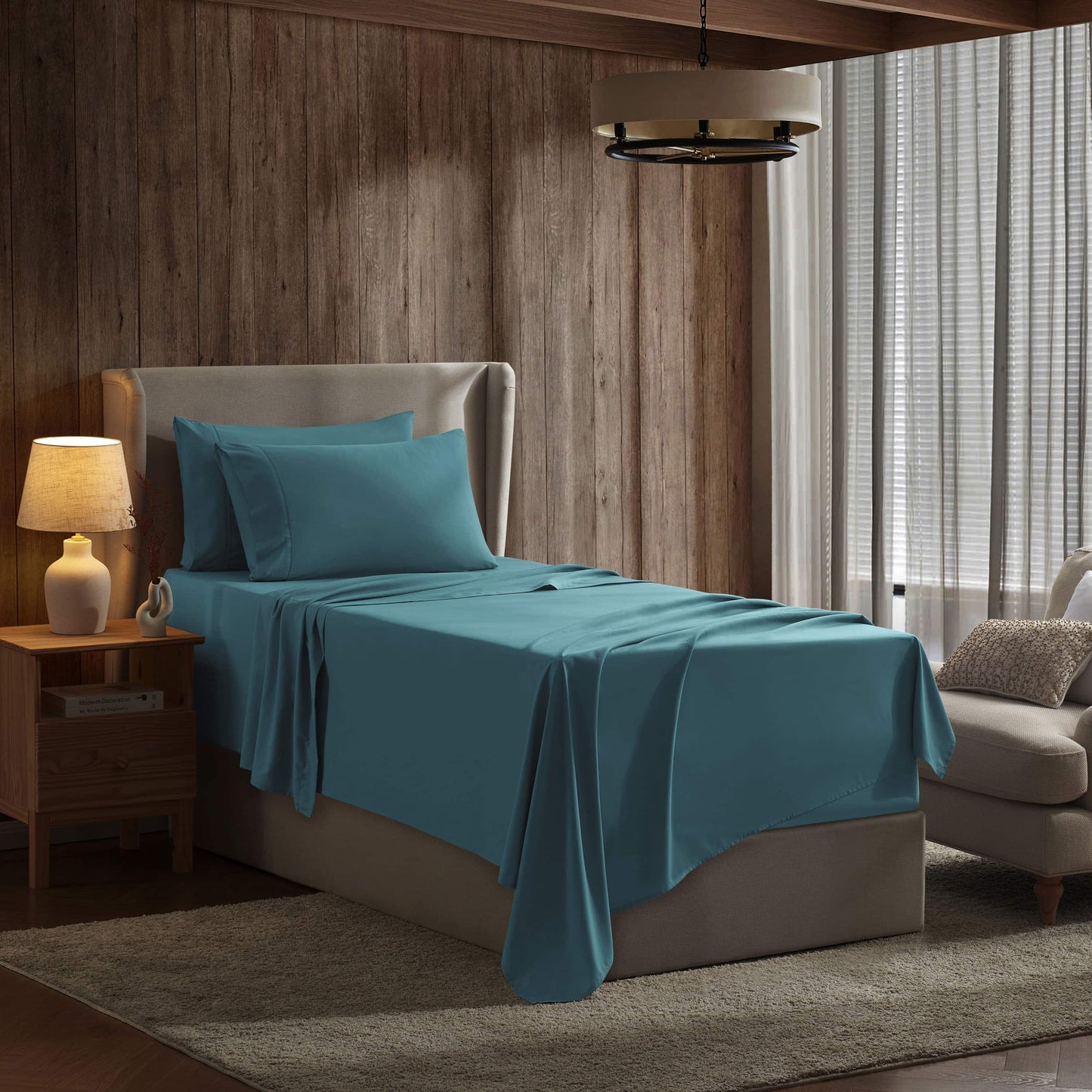Extra Deep Pocket Microfiber Bed Sheet Set - Blue Collection