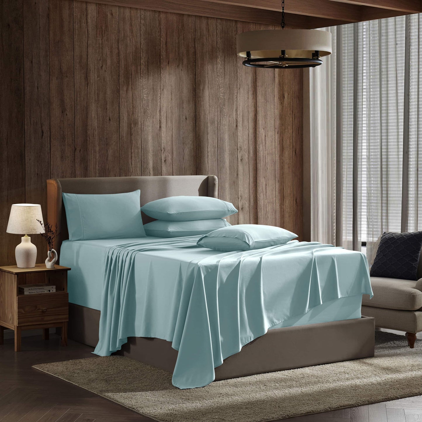 Extra Deep Pocket Microfiber Bed Sheet Set - Blue Collection