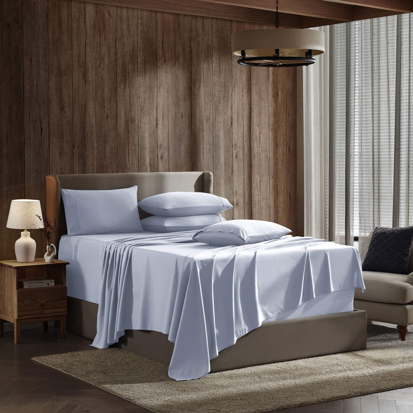 Extra Deep Pocket Microfiber Bed Sheet Set - Blue Collection
