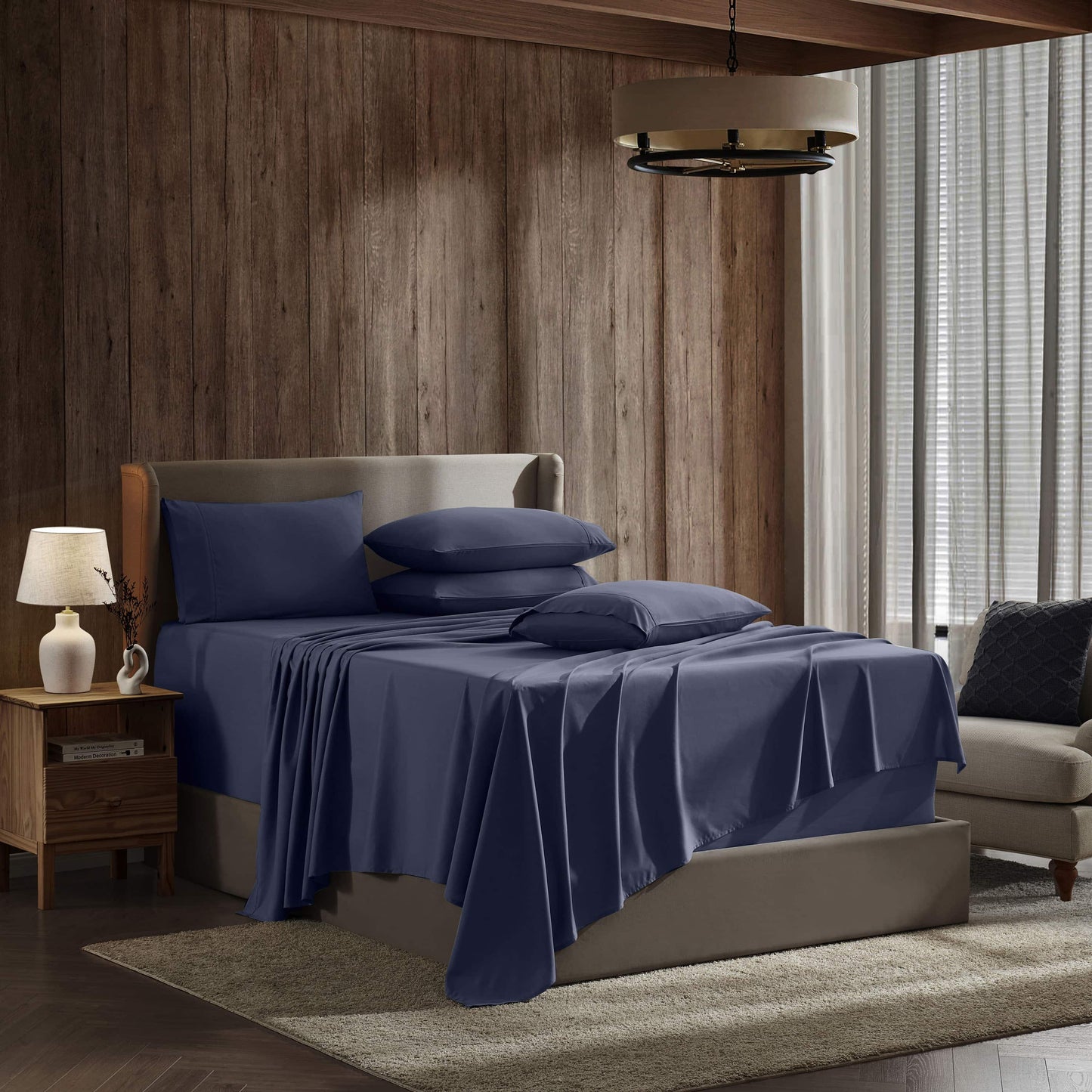Extra Deep Pocket Microfiber Bed Sheet Set - Blue Collection