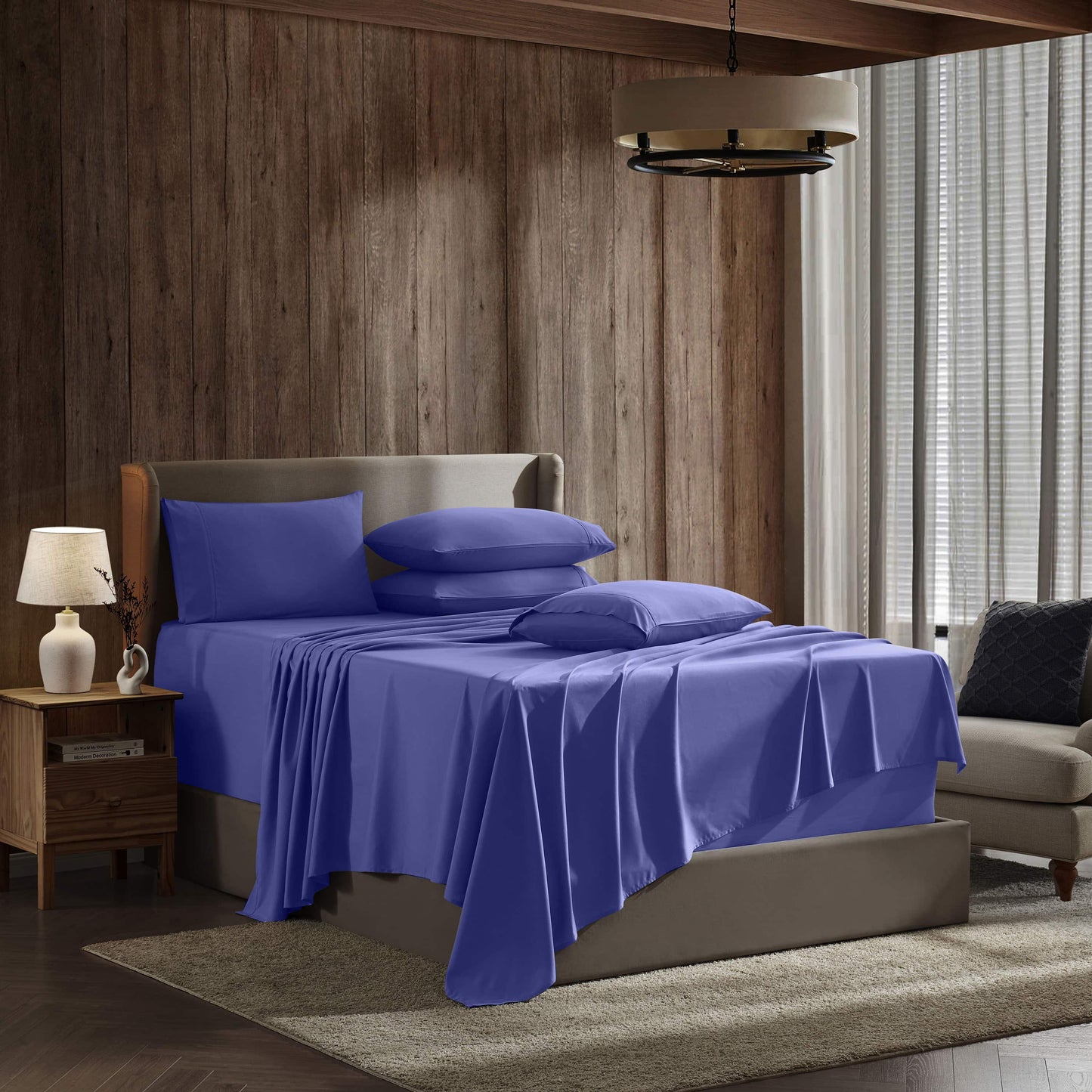 Extra Deep Pocket Microfiber Bed Sheet Set - Blue Collection