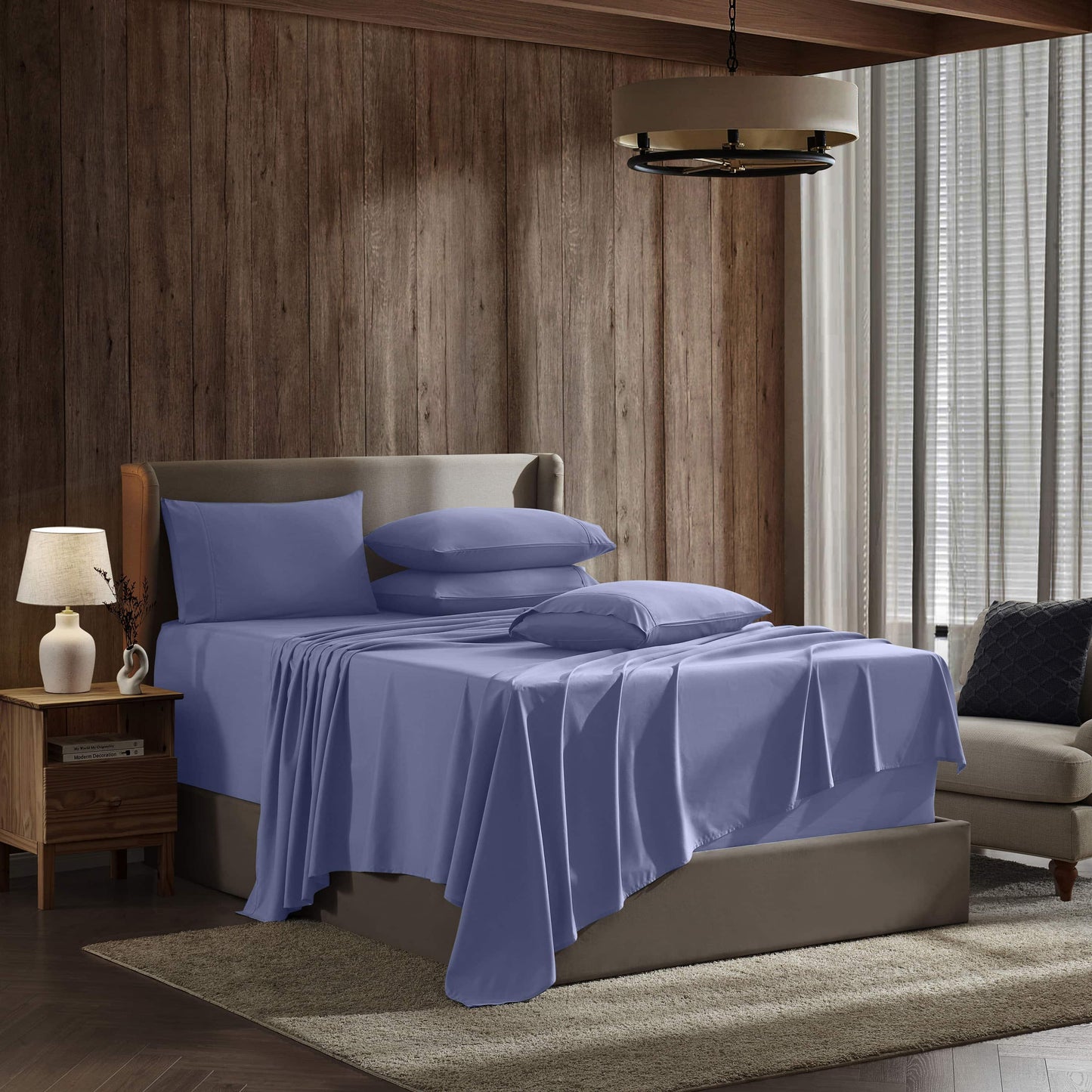 Extra Deep Pocket Microfiber Bed Sheet Set - Blue Collection