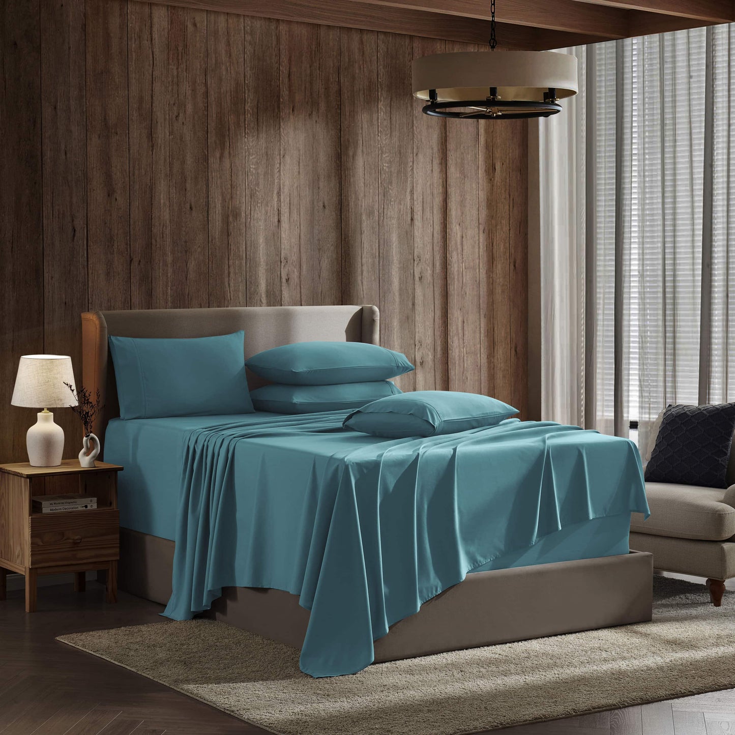 Extra Deep Pocket Microfiber Bed Sheet Set - Blue Collection