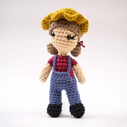 Dottie the Farmer - Farmhouse Amigurumi Crochet Kit for Beginners