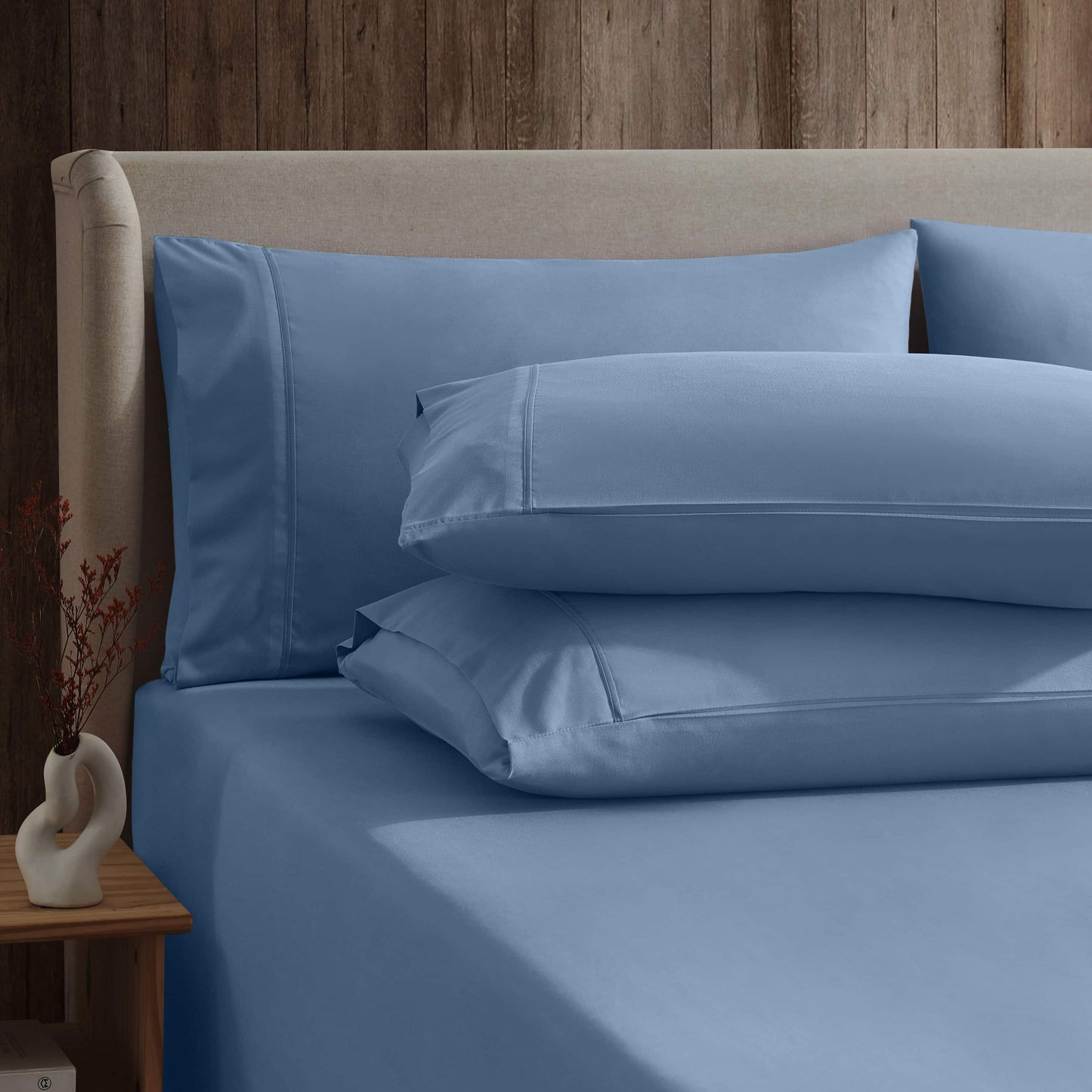 Extra Deep Pocket Microfiber Bed Sheet Set - Blue Collection