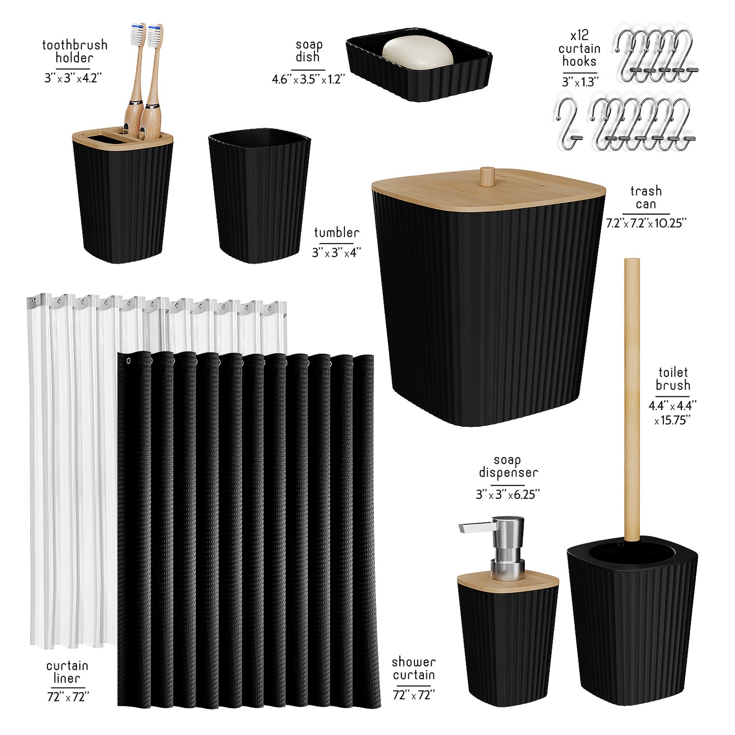 Bamboo Bathroom Sets