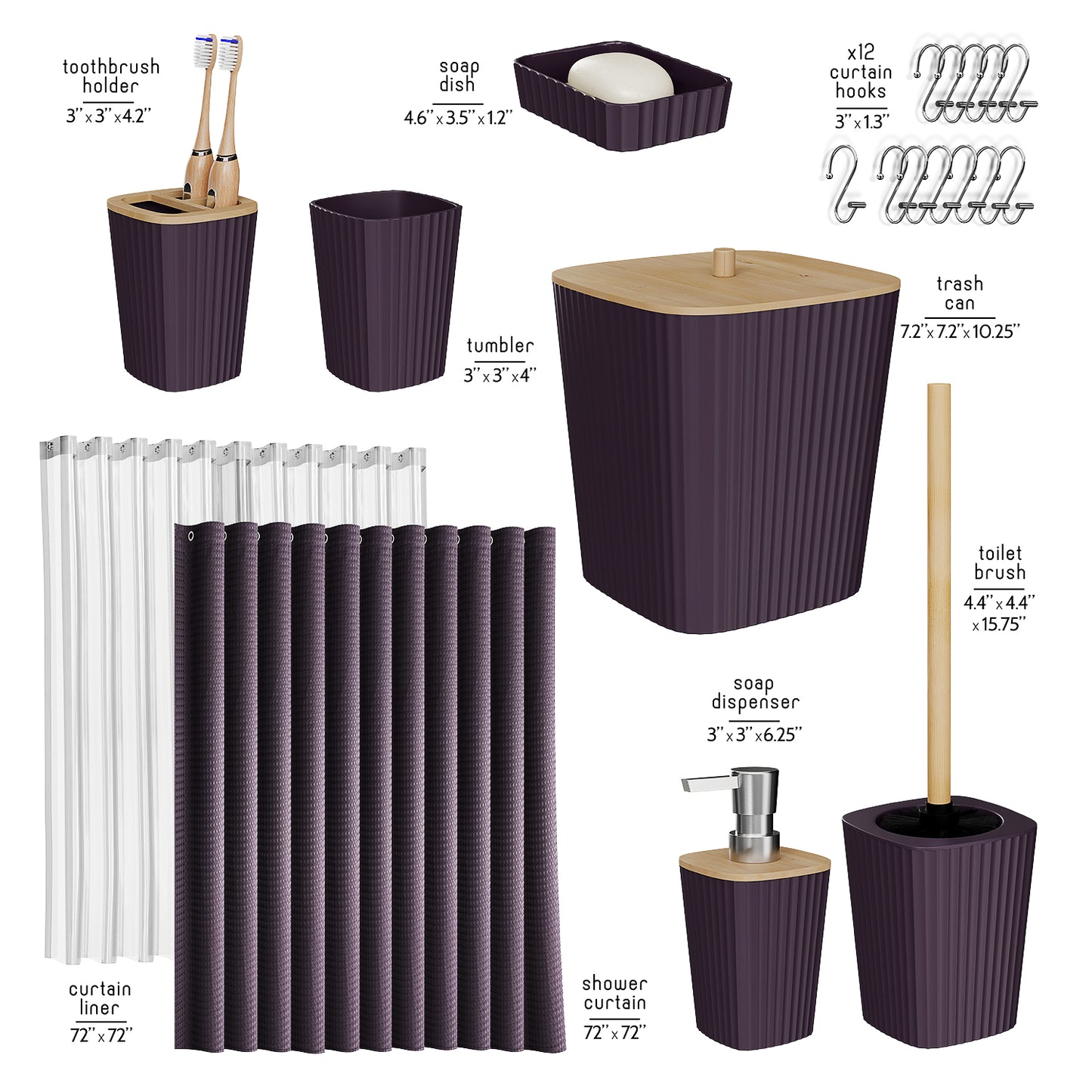 Bamboo Bathroom Sets
