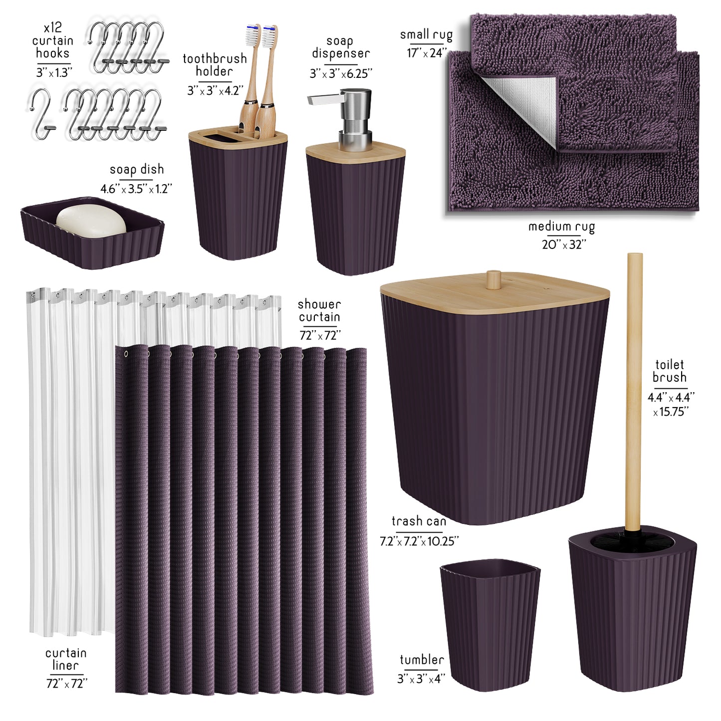 Bamboo Bathroom Sets