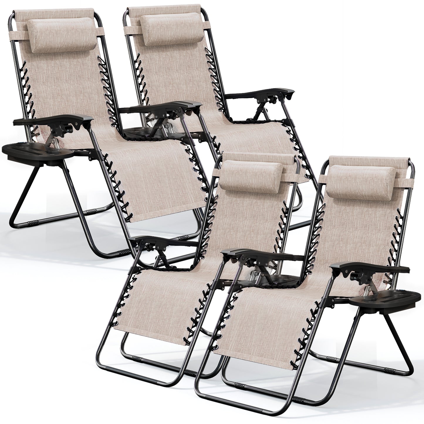 Zero Gravity Chair Outdoor Lounge Chairs with Cup Holder