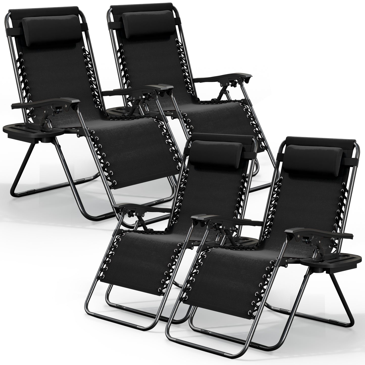 Zero Gravity Chair Outdoor Lounge Chairs with Cup Holder