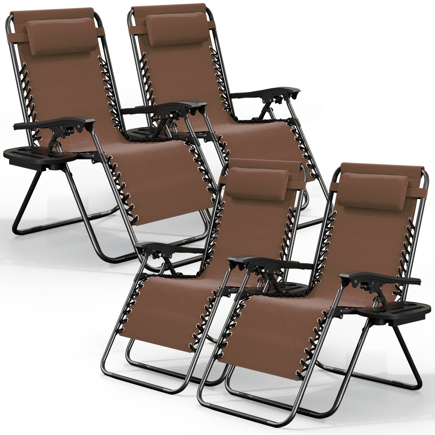 Zero Gravity Chair Outdoor Lounge Chairs with Cup Holder