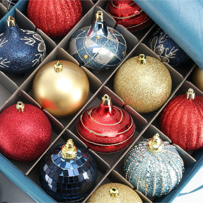 Hearth & Harbor Small Christmas Ornament Storage Box - Fits up to 64 Holiday Ornaments