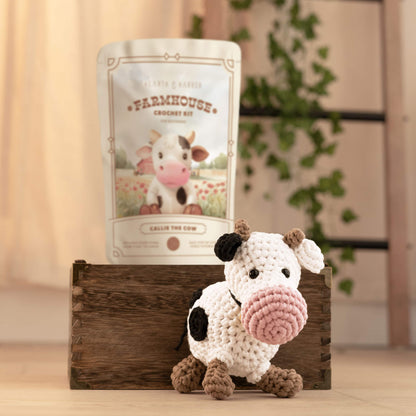 Callie The Cow - Farmhouse Amigurumi Crochet Kit for Beginners