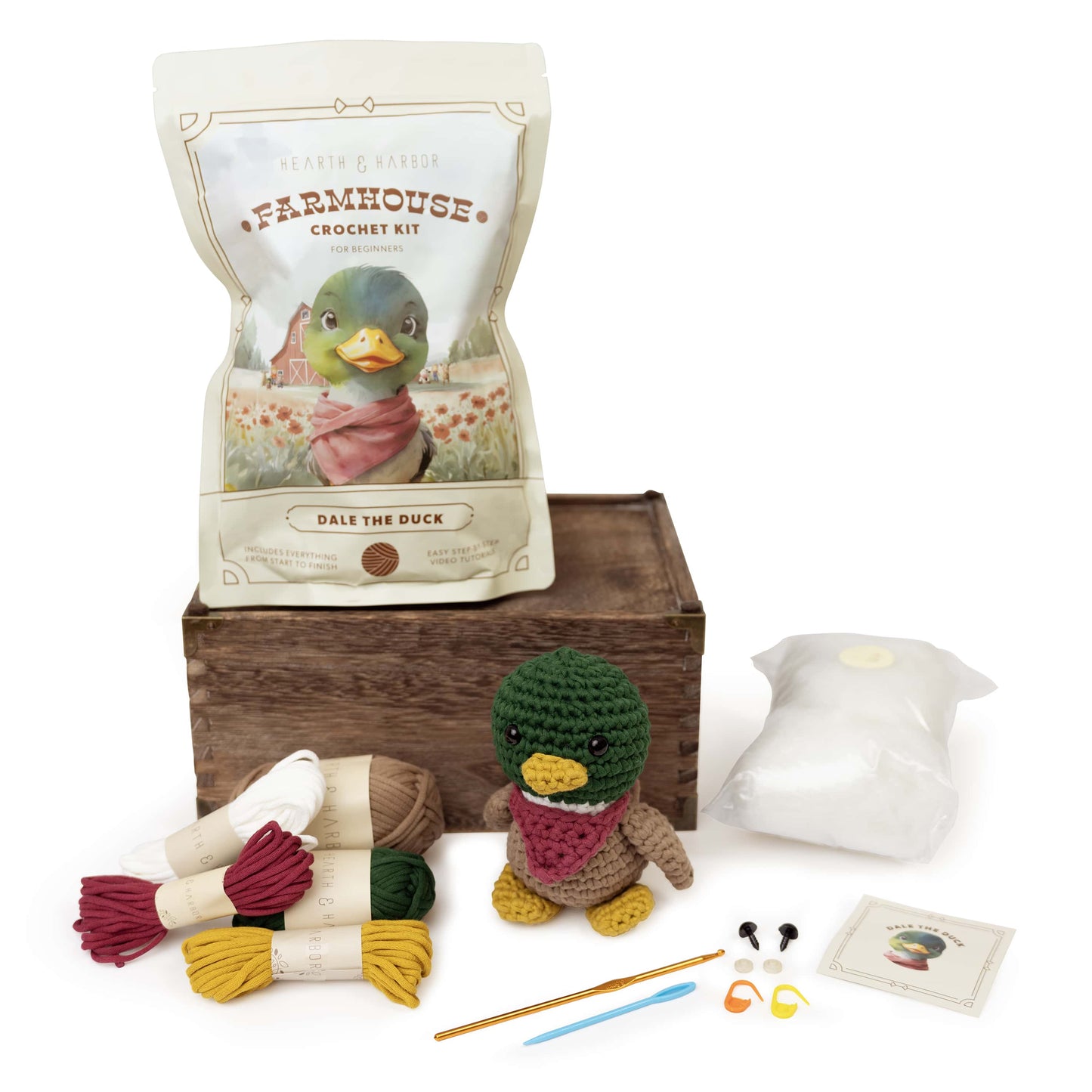 Dale the Duck - Farmhouse Amigurumi Crochet Kit for Beginners