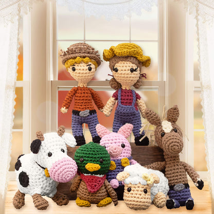 Dixon the Farmer - Farmhouse Amigurumi Crochet Kit for Beginners