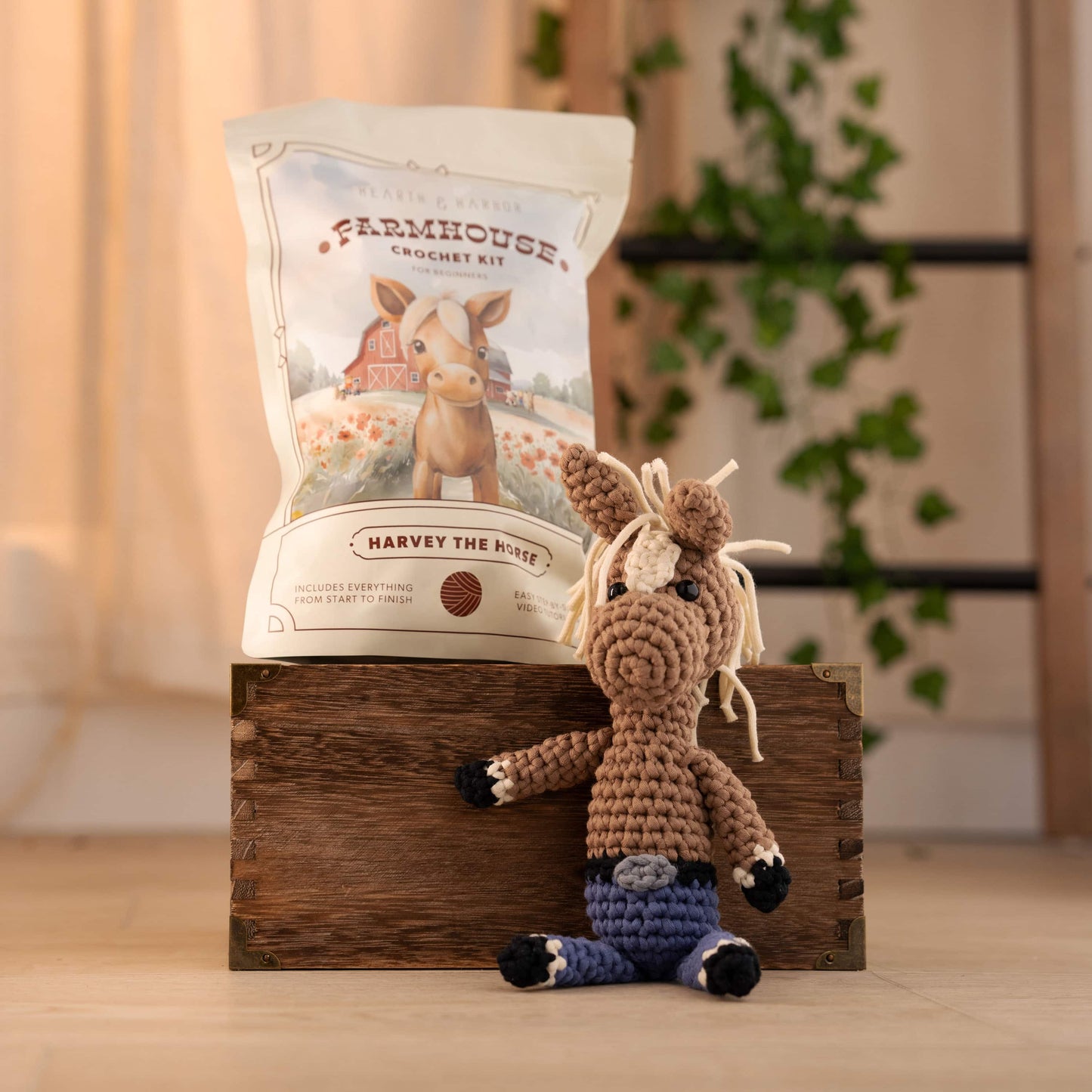 Harvey the Horse - Farmhouse Amigurumi Crochet Kit for Beginners