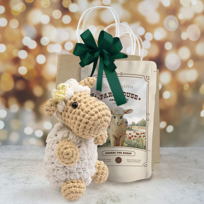 Sherri the Sheep - Farmhouse Amigurumi Crochet Kit for Beginners