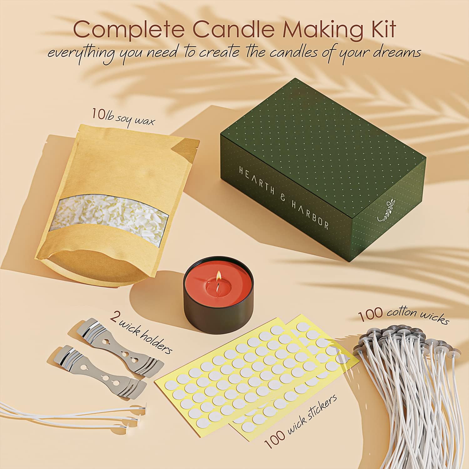 Candle Wicks Kit, Candle Wicks, Wick Stickers, Wick Holders