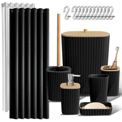 22 Piece Bamboo Bathroom Sets