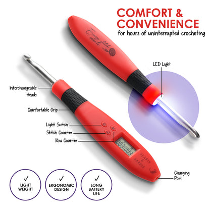 Digital Counting Crochet Hook Set