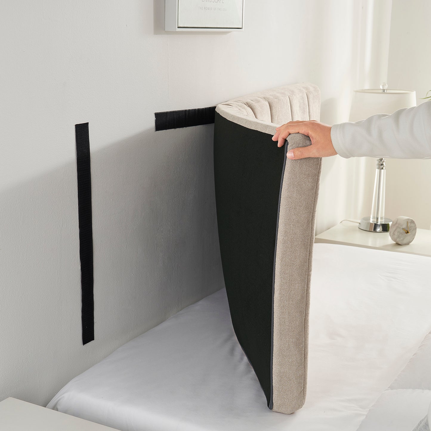 Upholstered EZ Rolled Wall Mounted Headboard