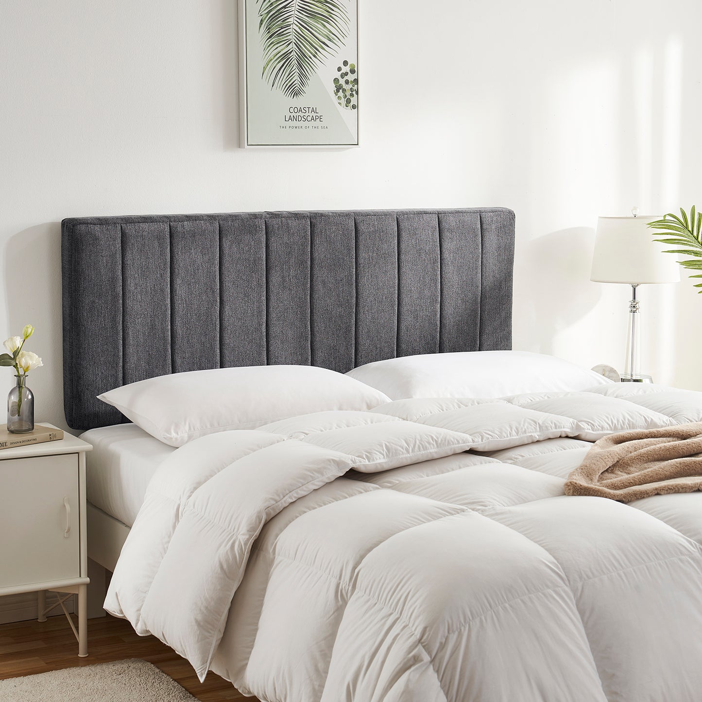 Upholstered EZ Rolled Wall Mounted Headboard