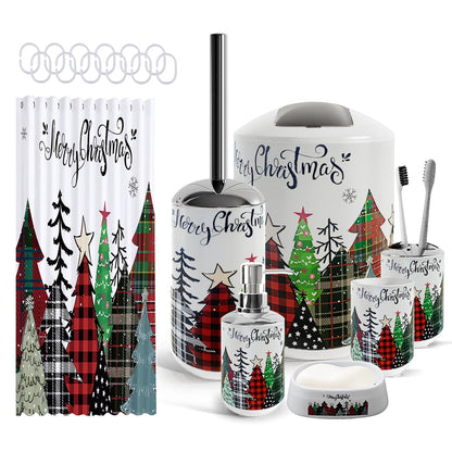 Christmas Bathroom Decor Accessories Set