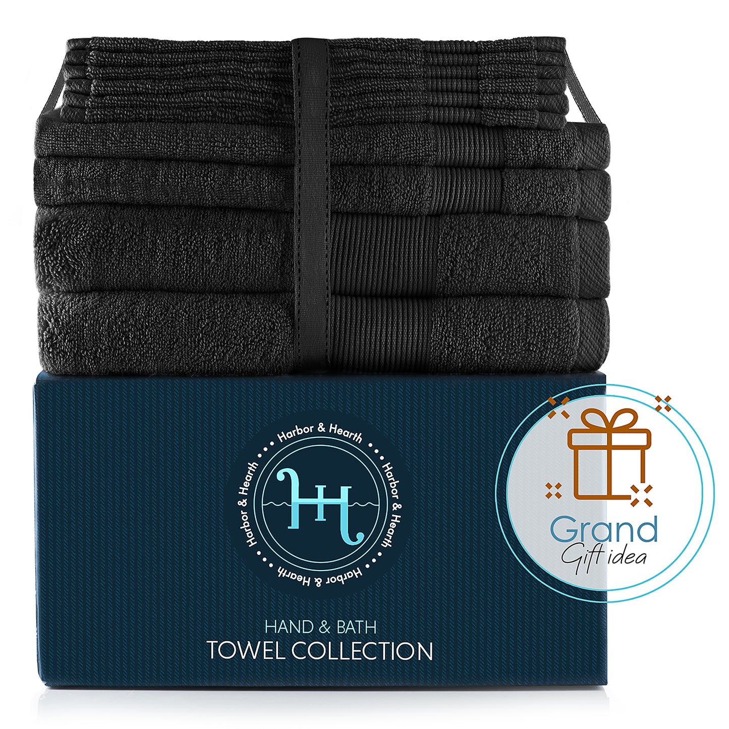 Hearth & Harbor Bath Towel Collection, 100% Cotton Luxury Soft