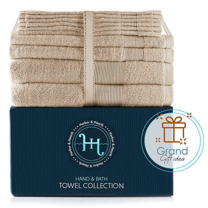 Hearth & Harbor Bath Towel Collection, 100% Cotton Luxury Soft