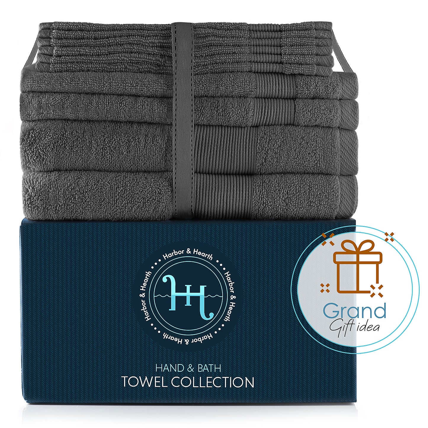 Hearth & Harbor Bath Towel Collection, 100% Cotton Luxury Soft