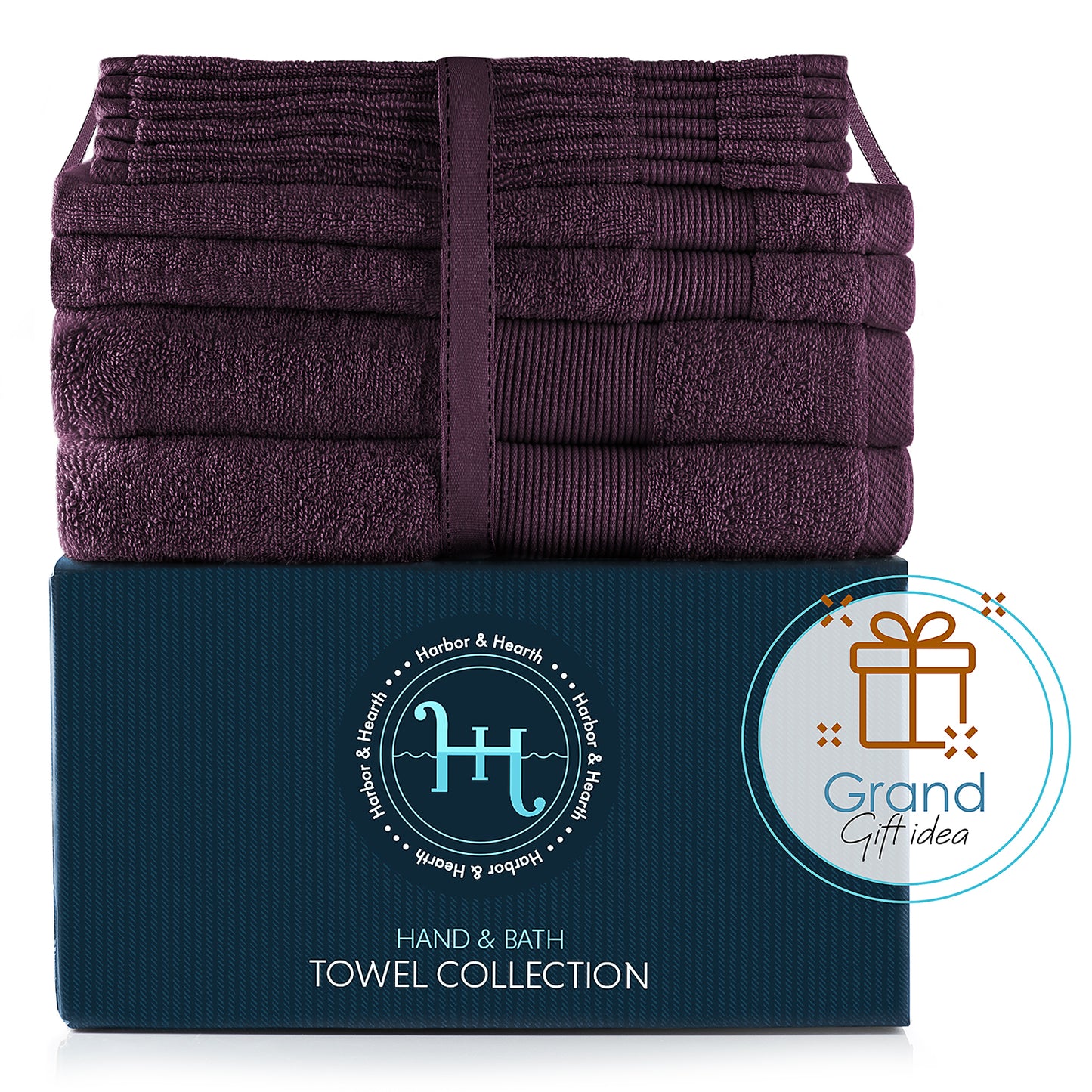 Hearth & Harbor Bath Towel Collection, 100% Cotton Luxury Soft