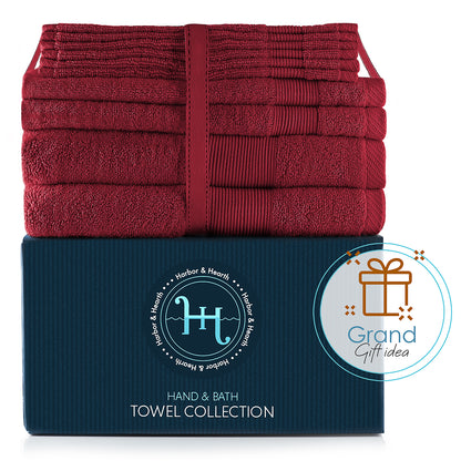 Hearth & Harbor Bath Towel Collection, 100% Cotton Luxury Soft