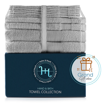 Hearth & Harbor Bath Towel Collection, 100% Cotton Luxury Soft