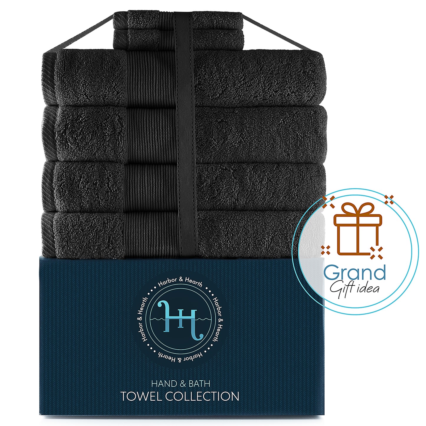 Hearth & Harbor Bath Towel Collection, 100% Cotton Luxury Soft