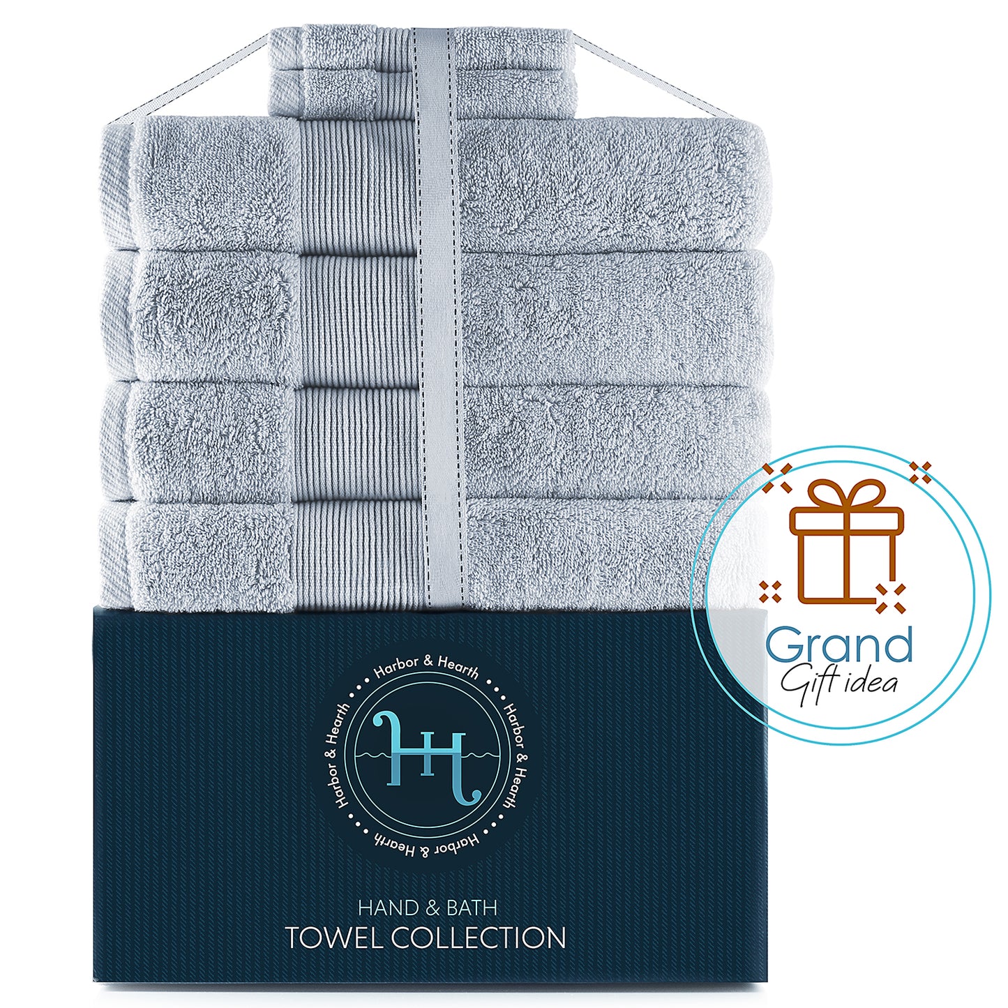 Hearth & Harbor Bath Towel Collection, 100% Cotton Luxury Soft