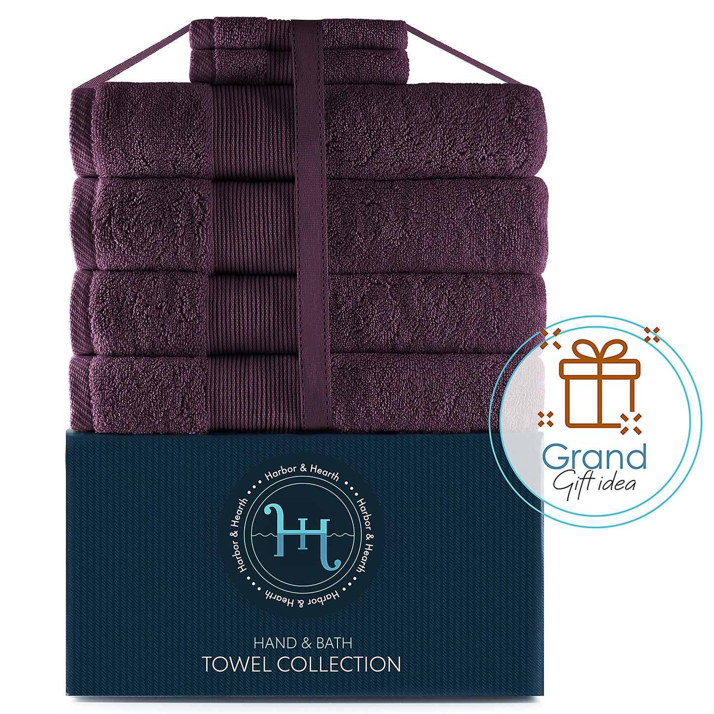 Hearth & Harbor Bath Towel Collection, 100% Cotton Luxury Soft