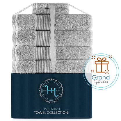 Hearth & Harbor Bath Towel Collection, 100% Cotton Luxury Soft