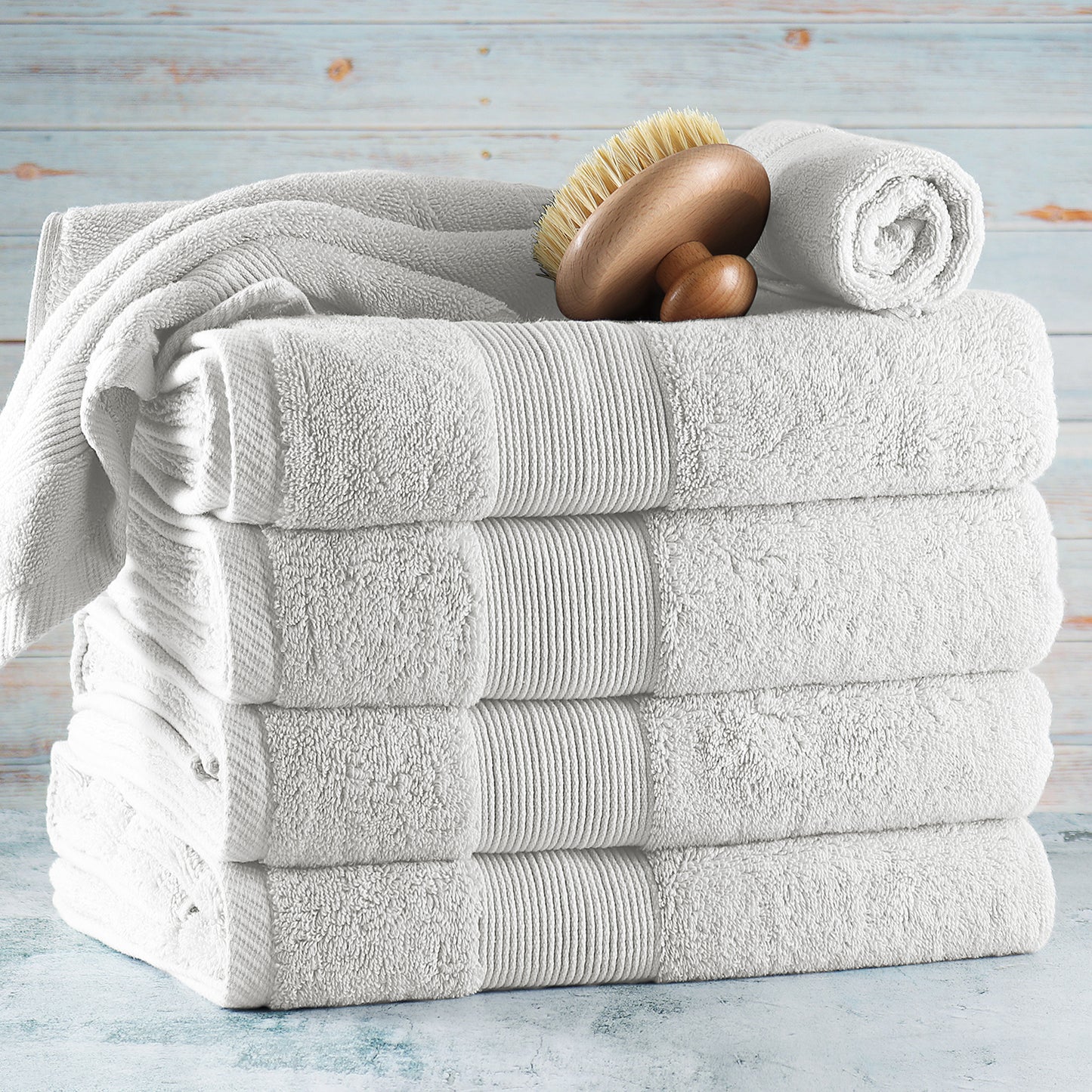 Hearth & Harbor Bath Towel Collection, 100% Cotton Luxury Soft