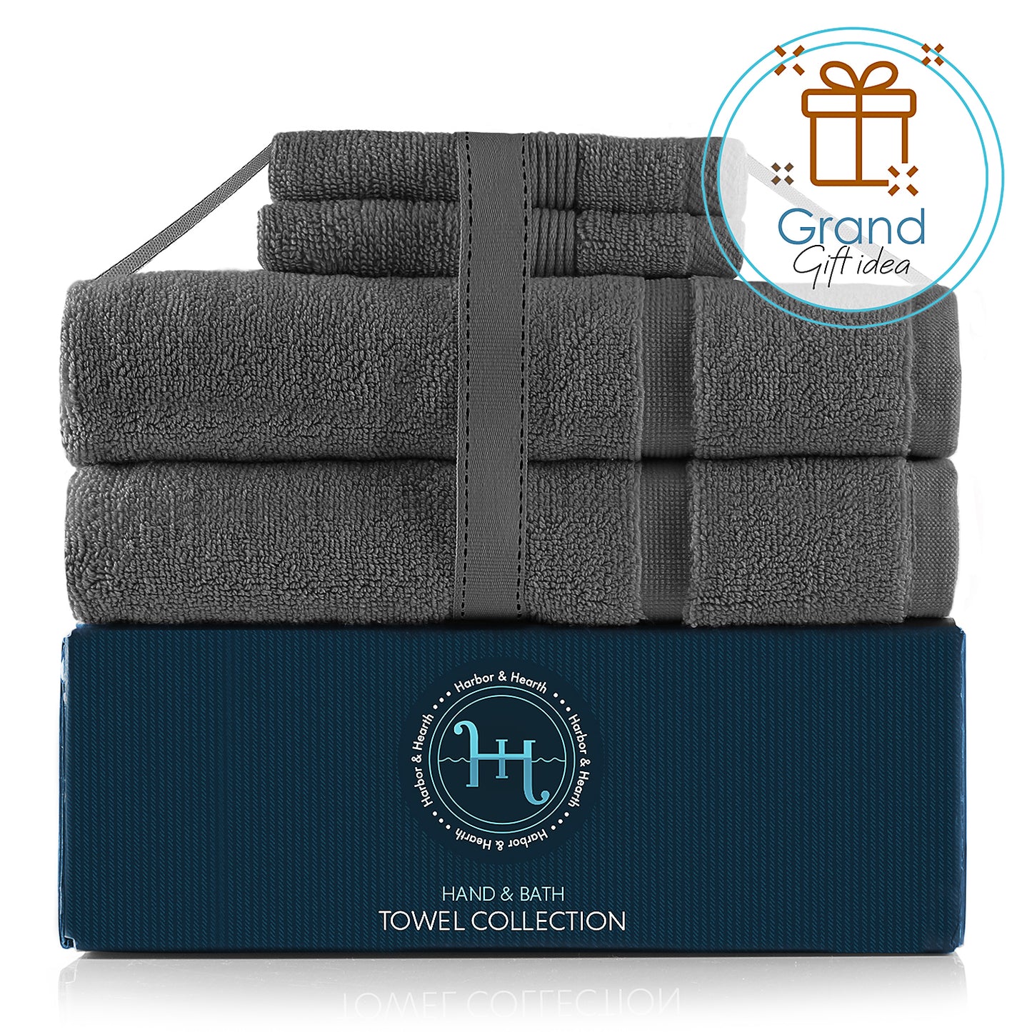 Hearth & Harbor Bath Towel Collection, 100% Cotton Luxury Soft