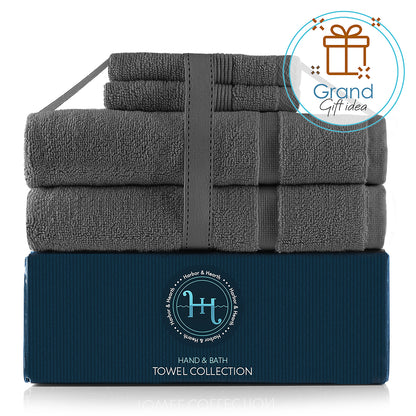 Hearth & Harbor Bath Towel Collection, 100% Cotton Luxury Soft