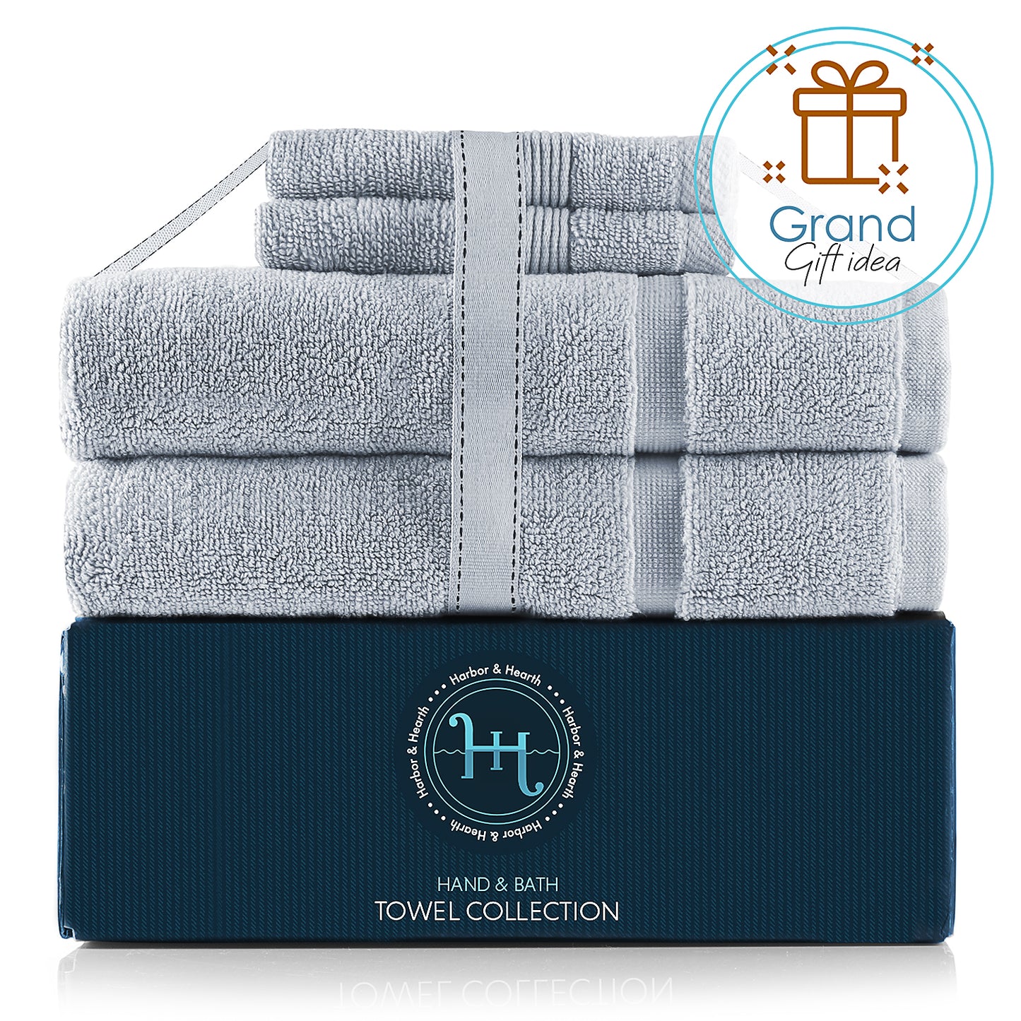 Hearth & Harbor Bath Towel Collection, 100% Cotton Luxury Soft