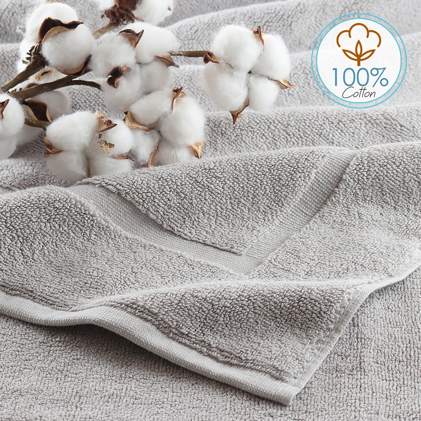 Hearth & Harbor Bath Towel Collection, 100% Cotton Luxury Soft