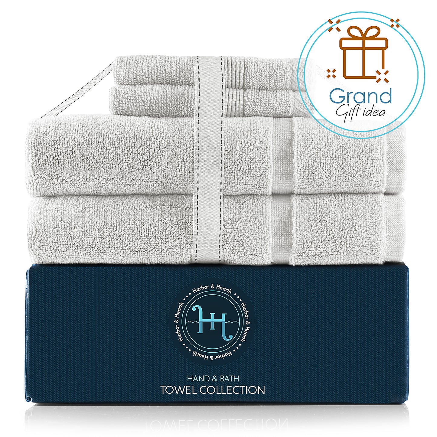 Hearth & Harbor Bath Towel Collection, 100% Cotton Luxury Soft