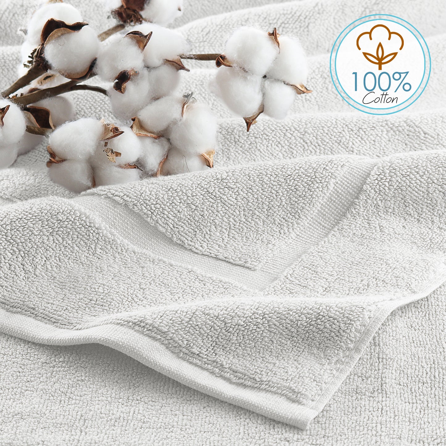 Hearth & Harbor Bath Towel Collection, 100% Cotton Luxury Soft