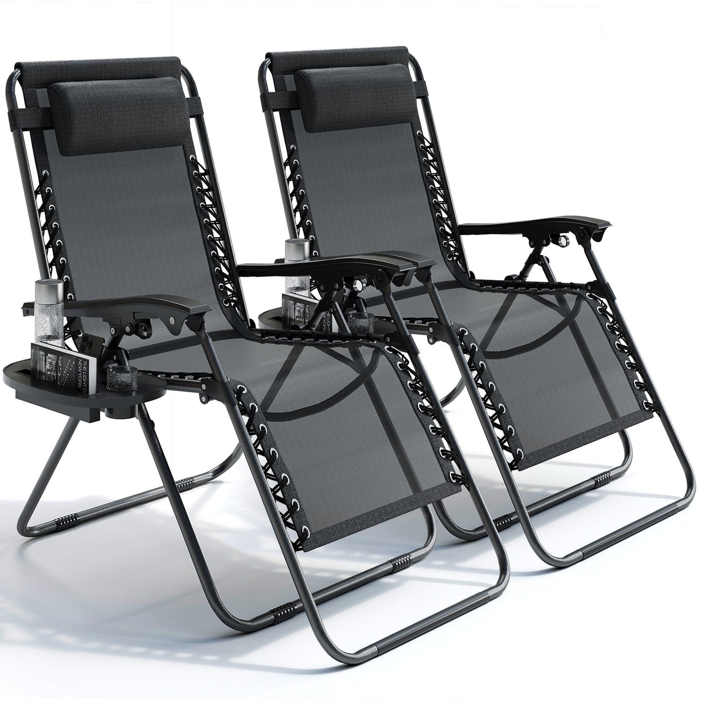 Zero Gravity Chair Outdoor Lounge Chairs with Cup Holder