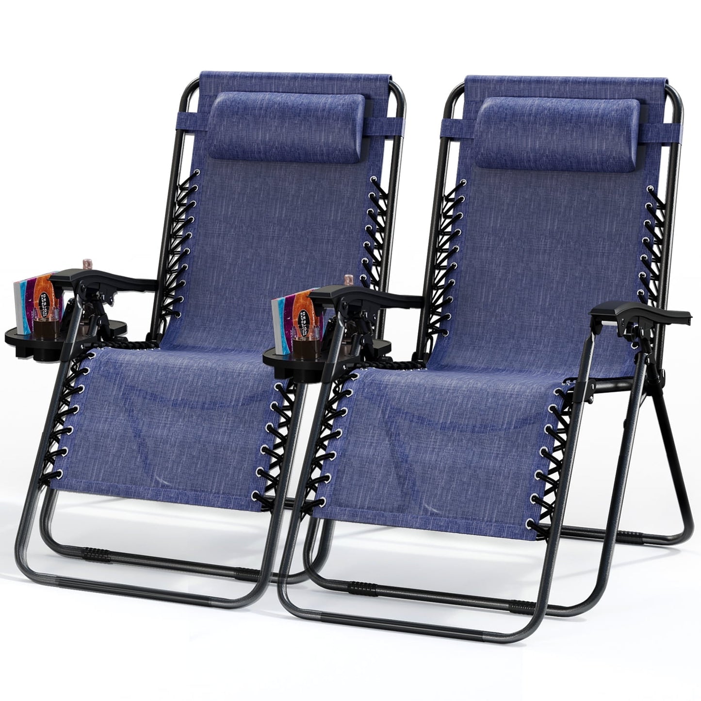 Zero Gravity Chair Outdoor Lounge Chairs with Cup Holder