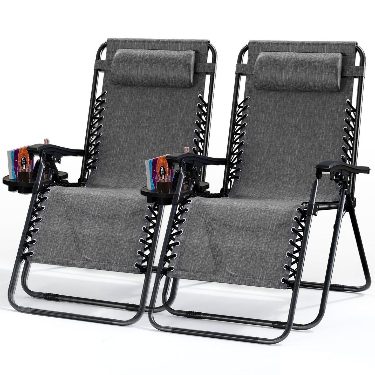 Zero Gravity Chair Outdoor Lounge Chairs with Cup Holder