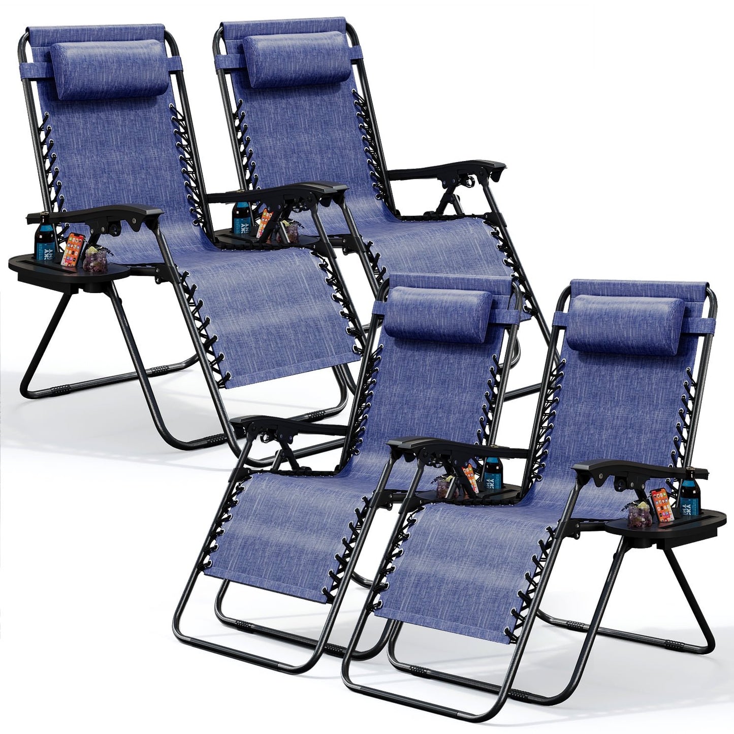 Zero Gravity Chair Outdoor Lounge Chairs with Cup Holder