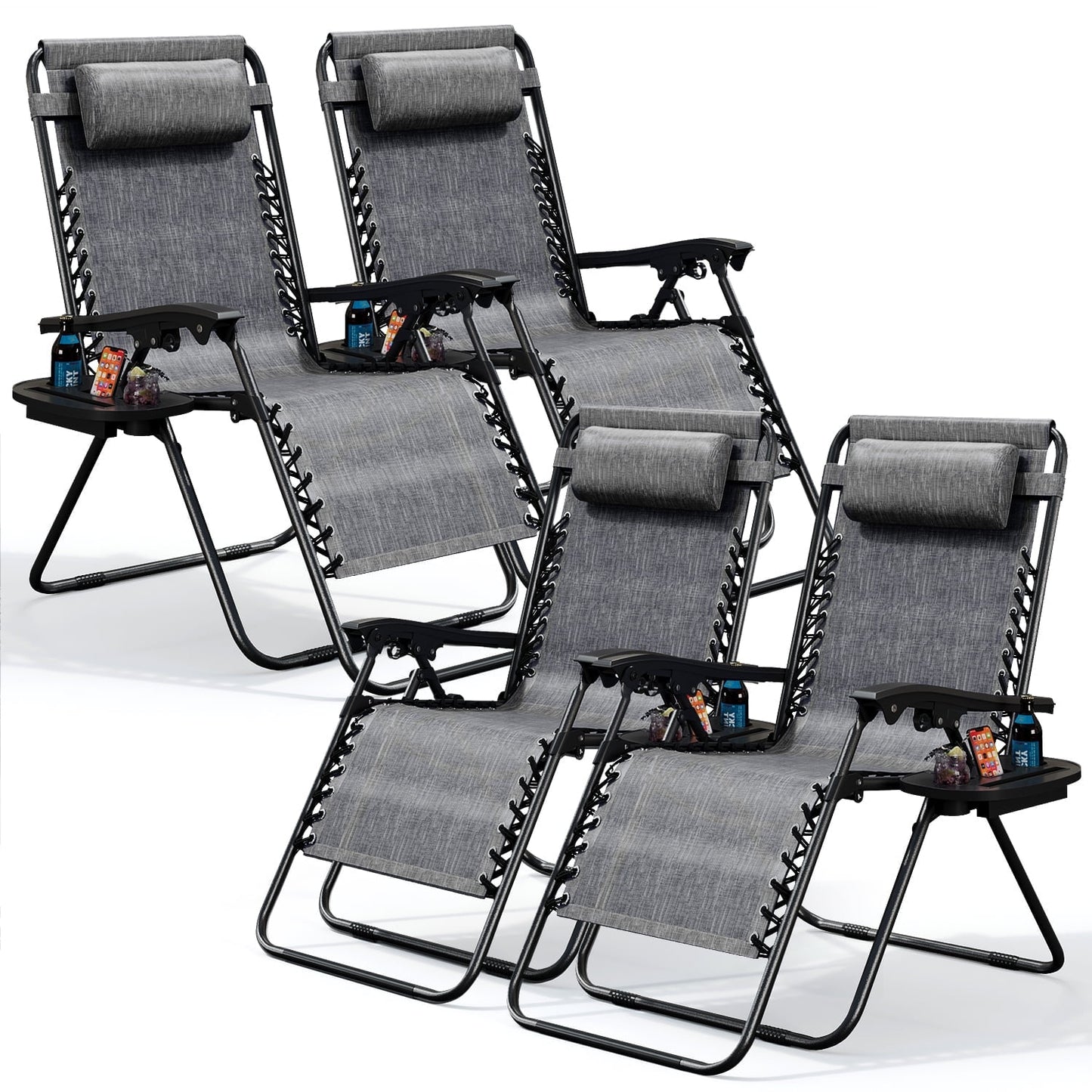 Zero Gravity Chair Outdoor Lounge Chairs with Cup Holder